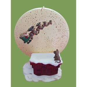Hallmark 1997 Vtg Keepsake Ornament  "Happy Christmas To All!" Santa sleight